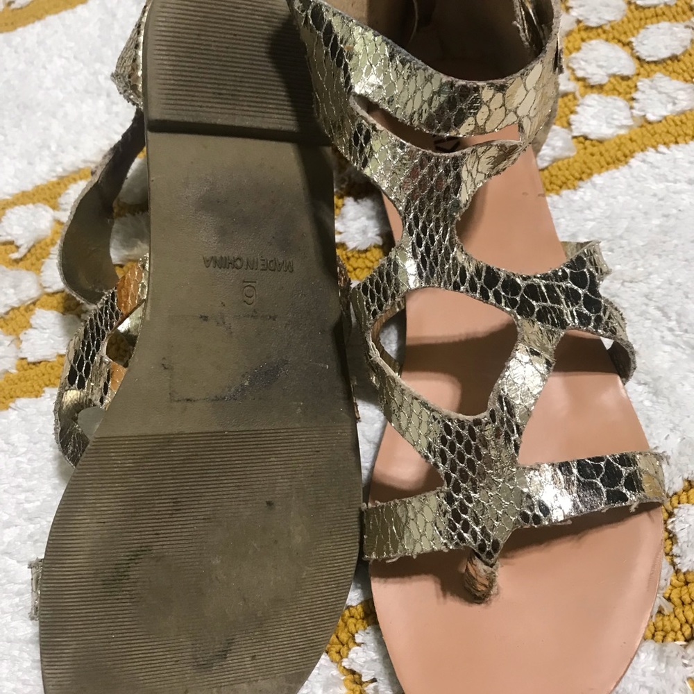 Gold sandals